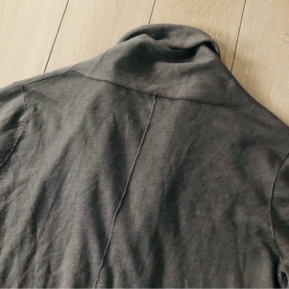 Aritzia Wilfred Silk Cashmere Waterfall Open Front Cardigan in Grey Size S - Picture 8 of 13